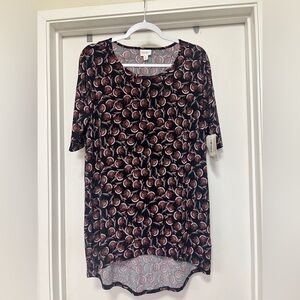 NWT LuLaRoe Irma tunic - size XS - black/pink